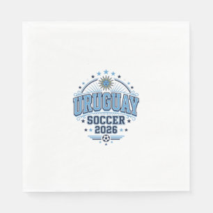 Uruguay Soccer 2026 Soccer Bold Country Typography Napkin