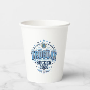 Uruguay Soccer 2026 Soccer Bold Country Typography Paper Cups