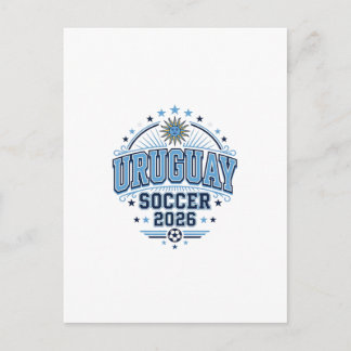 Uruguay Soccer 2026 Soccer Bold Country Typography Postcard