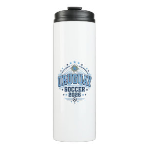 Uruguay Soccer 2026 Soccer Bold Country Typography Thermal Tumbler