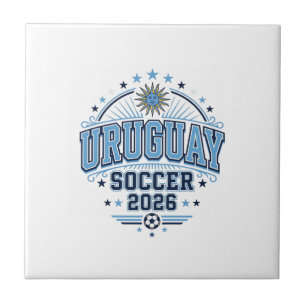 Uruguay Soccer 2026 Soccer Bold Country Typography Tile