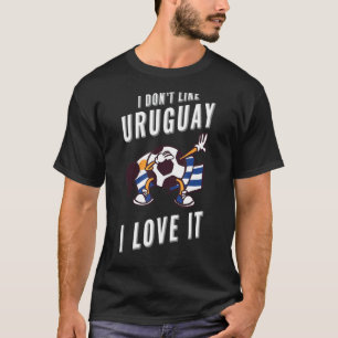 Uruguay soccer supporters fun flag design T-Shirt