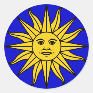 Uruguay "Sol de Mayo" Classic Round Sticker