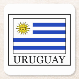 Uruguay Square Paper Coaster