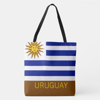 Uruguay Striped Flag Country Travel Keepsake Tote Bag