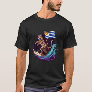 Uruguay Surfing Leopard Uruguayan Roots Uruguayan T-Shirt