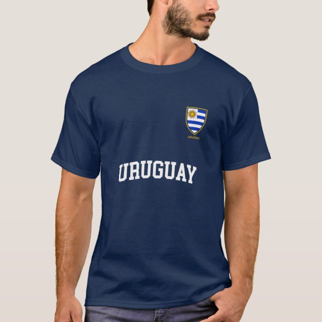 Uruguay Team Sports Soccer Uruguayan Flag Jersey T-Shirt (Front)
