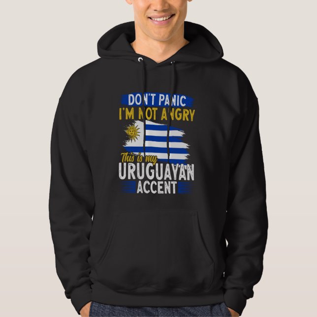 Uruguay This Is My Uruguayan Accent Uruguay Flag Hoodie (Front)
