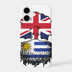 Uruguay Uruguayan British UK Tree Roots Flag
