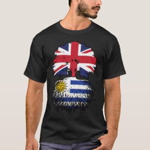 Uruguay Uruguayan British UK Tree Roots Flag T-Shirt