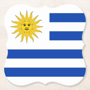 Uruguay (Uruguayan) Flag Paper Coaster