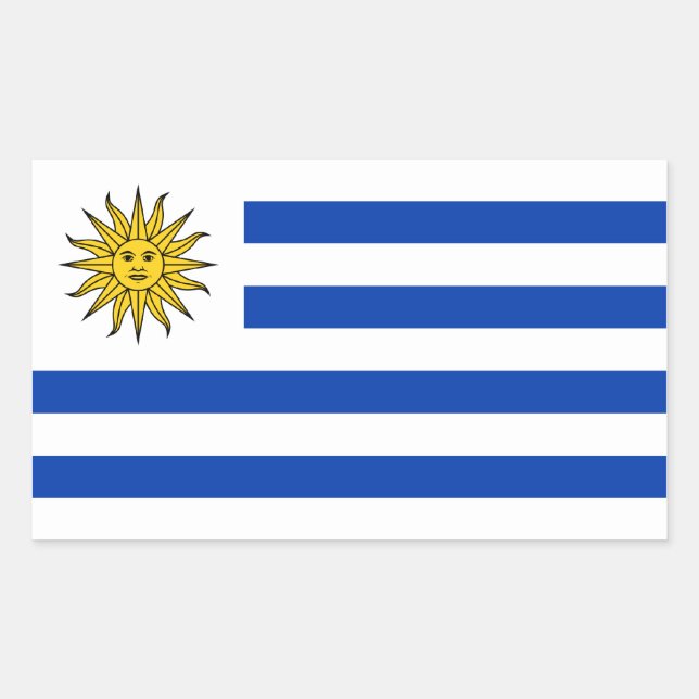 Uruguay/Uruguayan Flag Rectangular Sticker (Front)