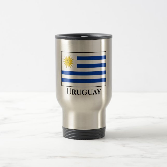Uruguay (Uruguayan) Flag Travel Mug (Center)