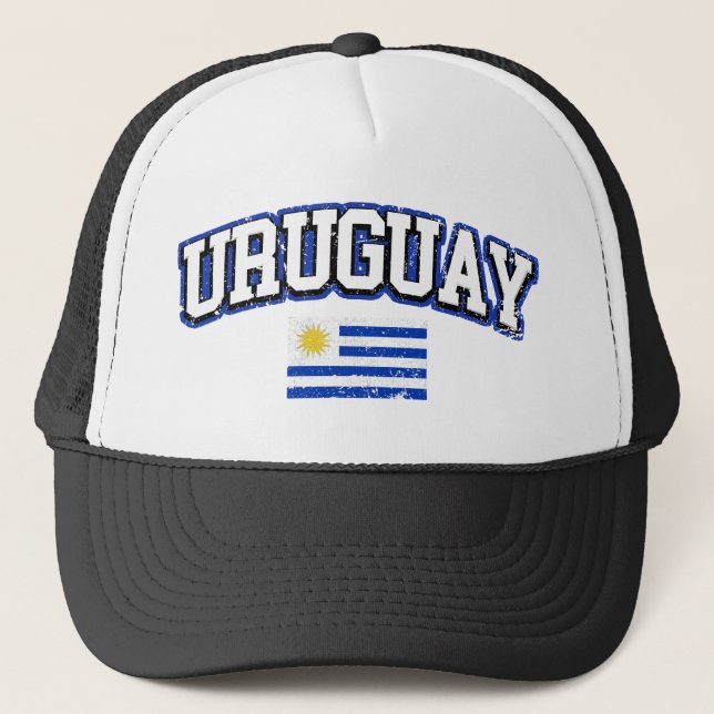 Uruguay Vintage Flag Trucker Hat (Front)