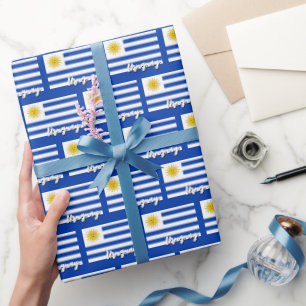 Uruguay Wrapping Paper, Blue, Uruguay Flag Paper