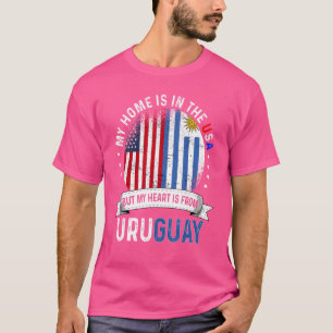 Uruguayan American Patriot Heart Is From Uruguay F T-Shirt