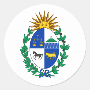 Uruguayan Coat of Arms, Uruguay Classic Round Sticker