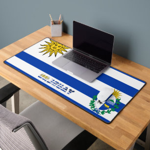 Uruguayan flag-coat of arms desk mat