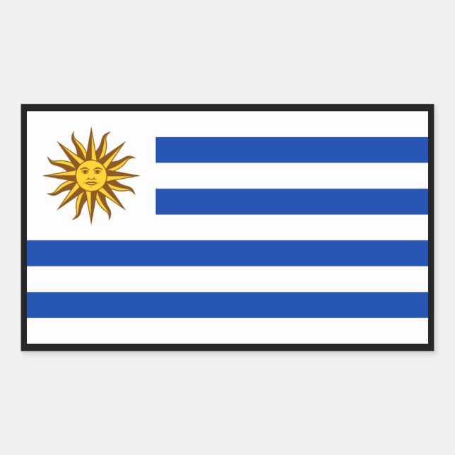 Uruguayan Flag, Flag of Uruguay Rectangular Sticker (Front)