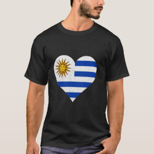 Uruguayan Flag Heart Uruguayan Pride Uruguay Urugu T-Shirt
