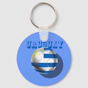Uruguayan flag of Uruguay logo futbol soccer love Key Ring