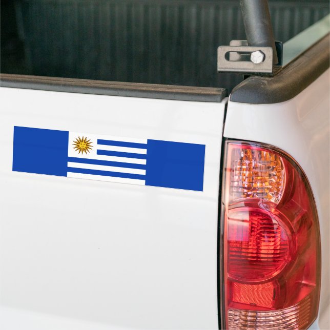Uruguayan Flag (Uruguay) Bumper Sticker (On Truck)