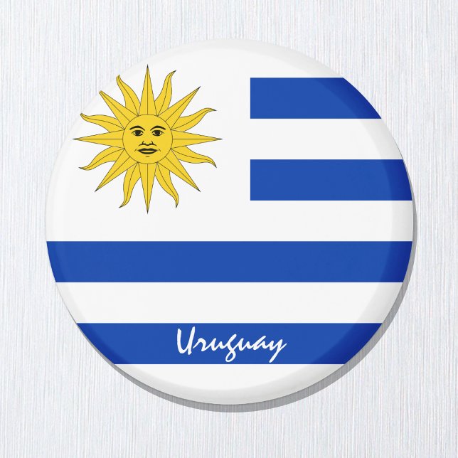 Uruguayan flag & Uruguay - travel/sports fans Magnet (Creator Uploaded)