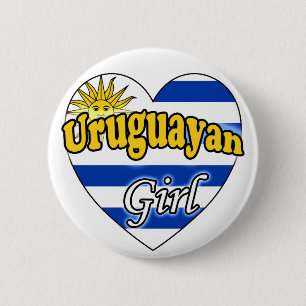 Uruguayan Girl 6 Cm Round Badge