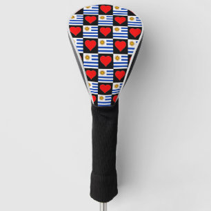 Uruguayan Golf Lover Heart and Flag Fun Uruguay Head Cover