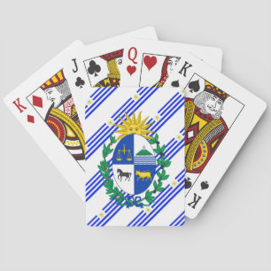 Uruguayan stripes flag playing cards