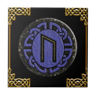 "uruz" elder futhark tile