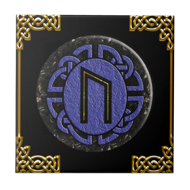 "uruz" elder futhark tile (Front)