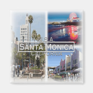 US0140 America,United States, Santa Monica Fridge Magnet