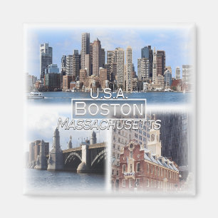 US0142 America, United States, Boston, Fridge Magnet
