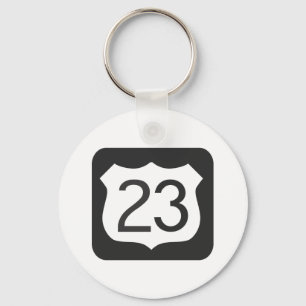 US-23 Highway Key Ring