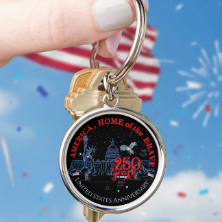 US 250 America Home of the Brave | Landmarks Key Ring