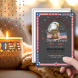 US 250 Anniversary We the People  Eagle & Bell Invitation