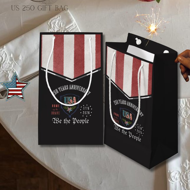 US 250 We the People Patriotic Anniversary Watch Small Gift Bag (US 250 We the People Patriotic Anniversary Watch Small Gift Ba)
