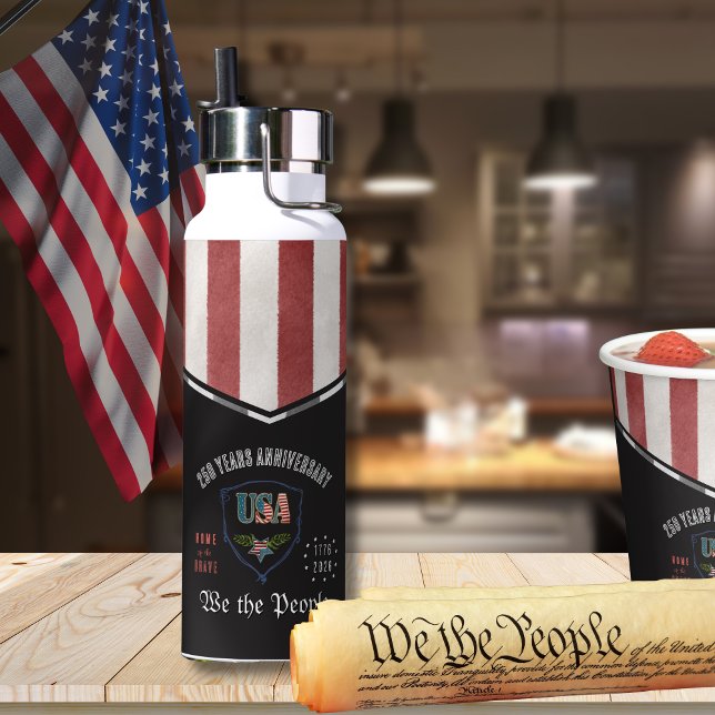 US 250 We the People Patriotic Anniversary  Water Bottle (US 250 We the People Patriotic Anniversary Water Bottle)