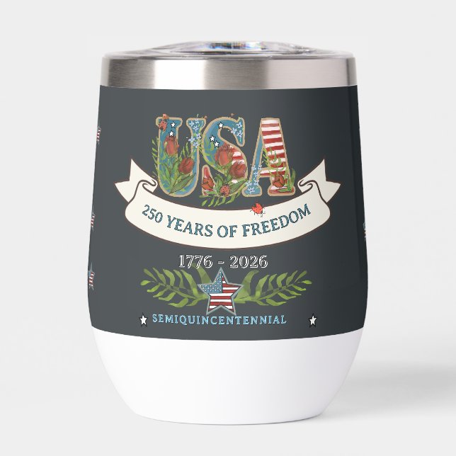 US 250 Years of Freedom Elegant Stemless 