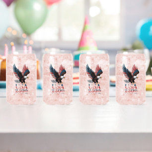 US 250th Anniversary  Can Glass
