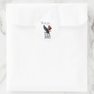 US 250th Anniversary  Classic Round Sticker