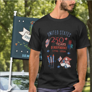 US 250th Anniversary Gnome Premium Black T-Shirt