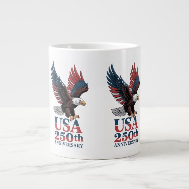 US 250th Anniversary  Large Coffee Mug (Front)