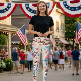 US 250th Anniversary Patriotic Gnome Leggings