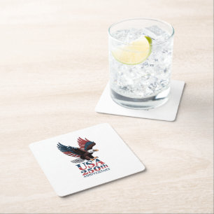 US 250th Anniversary Square Paper Coaster