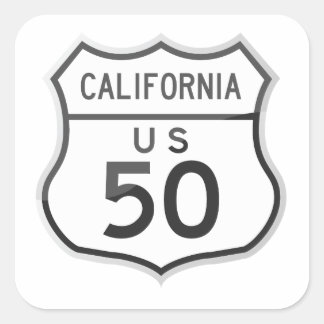 US 50 California Lincoln Highway Sticker