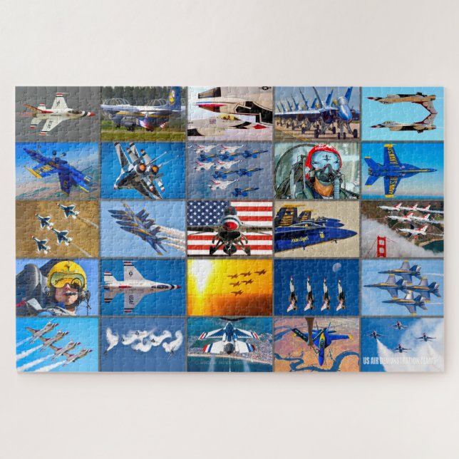 US AIR DEMONSTRATION TEAMS “MONTAGE” JIGSAW PUZZLE (Horizontal)
