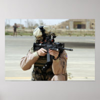 US Air Force Airman conducts security