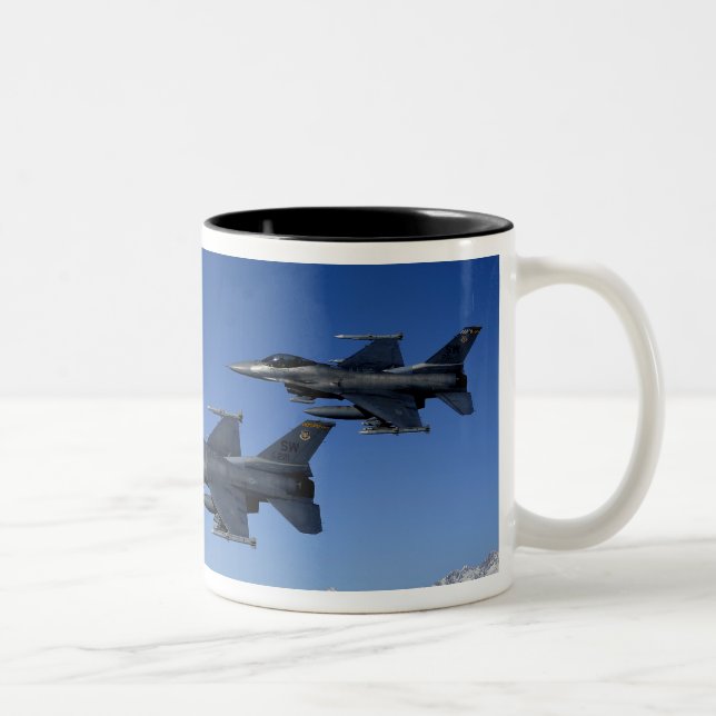 US Air Force F-16 Fighting Falcons Two-Tone Coffee Mug (Right)
